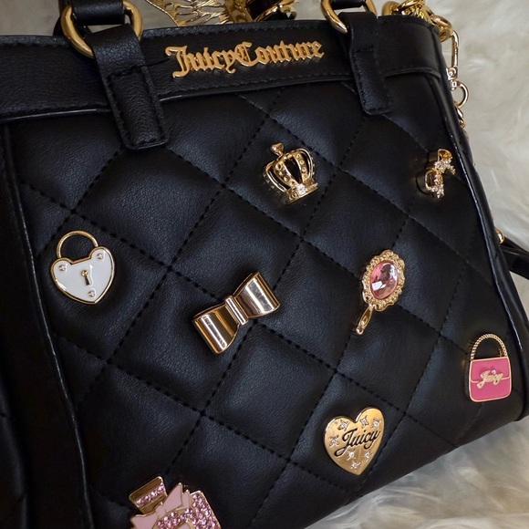 Juicy Couture 🌸 Girls Only Crossbody Bag + Gold Butterfly Claw Clip + Bag Chain - Picture 4 of 6